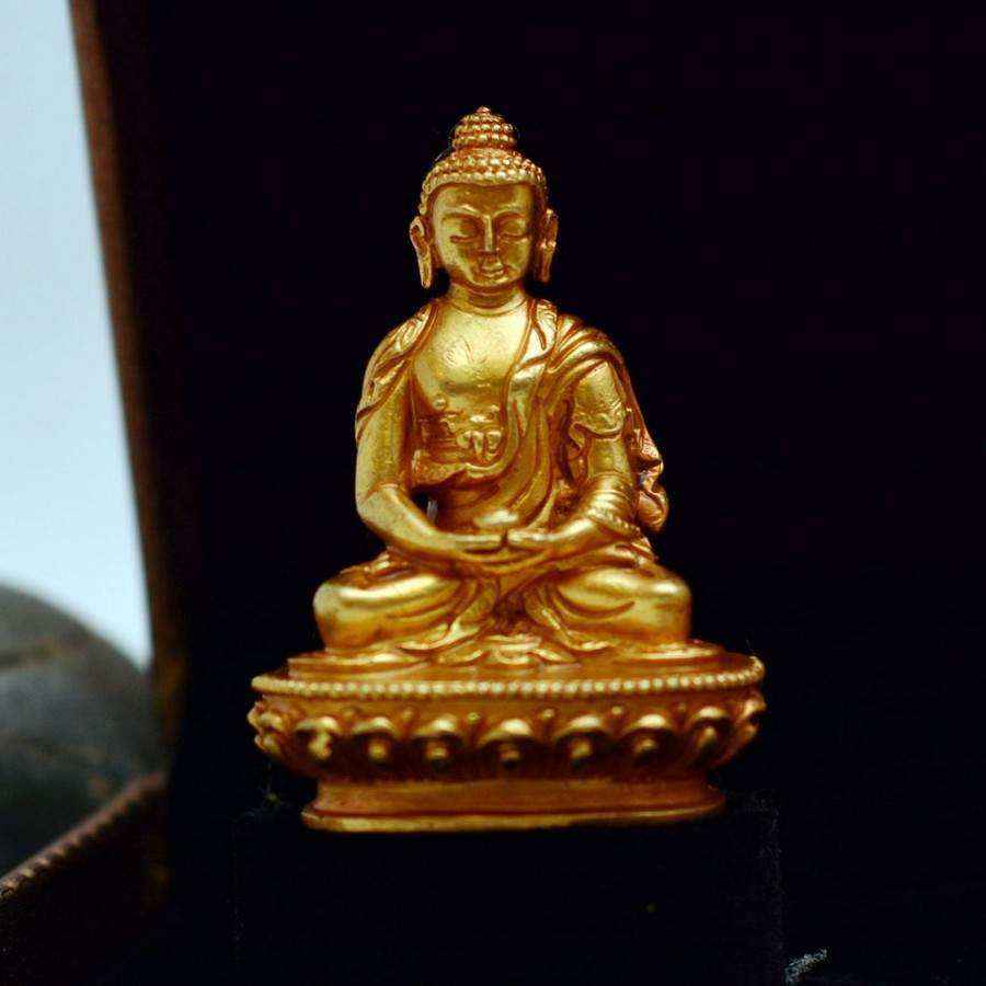 Tượng Vàng Nepal Đức Phật Thích Ca Mâu Ni Shakyamuni (nhỏ)